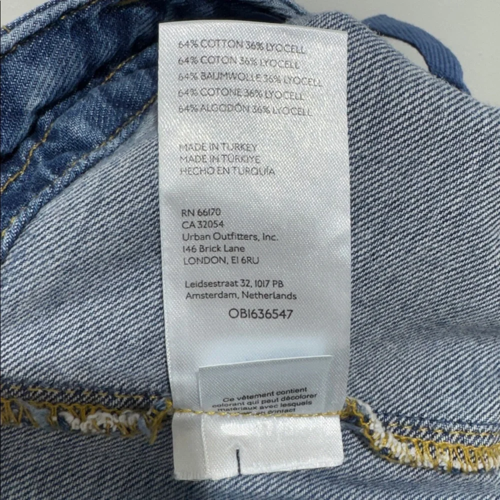 Anthropologie Pilcro High Rise Relaxed Leg Cargo Blue Jeans Size 6